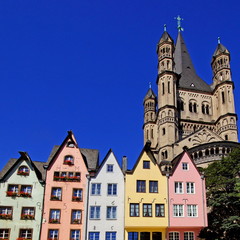 Fototapeta na wymiar Kölner-Altstadt - Panorama