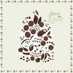 Love Flowers Elegant Card in Russian Style, SPA