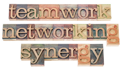 teamwork, networking and synergy