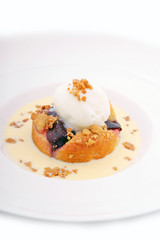 crumble aux fruits et son sorbet au fromage blanc  # 30