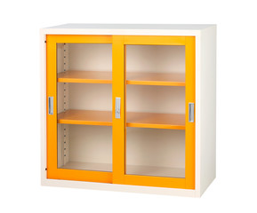 Beautiful closet in orange color isolates