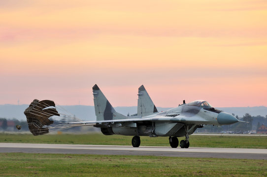 mig-29 sunset landing