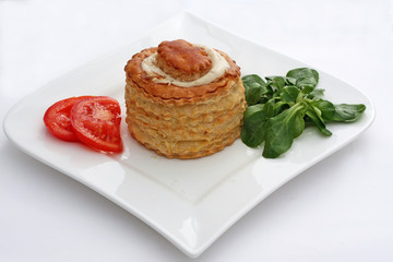 Vol au vent et tomate