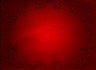 Conceptual red old paper for Christmas