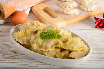 Pierogi.Polish christmas dish