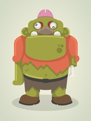 zombie character, funny vector element