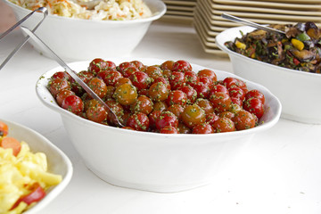 Israely Sherry tomato Salad with olive oil,sesame and herbs