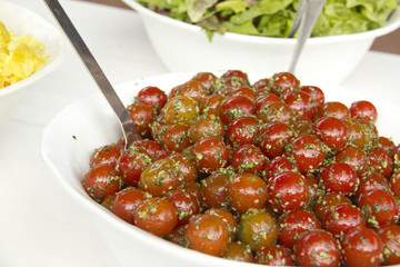 Israely Sherry tomato Salad with olive oil,sesame and herbs