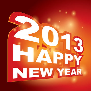 3D vector , Happy new year 2013