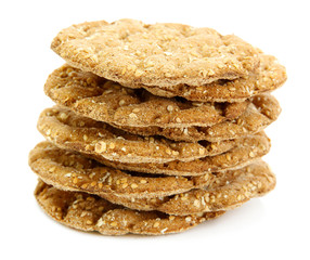 tasty crispbread isolated on white