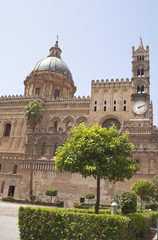 Fototapeta na wymiar Fragment ogrodu katedry w Palermo