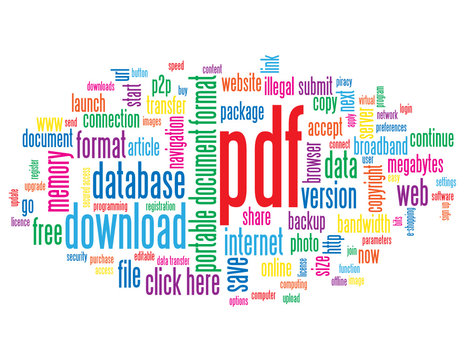 "PDF" Tag Cloud (download document internet format web button)