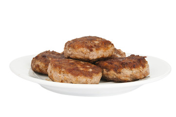 meatballs on a plate isolated