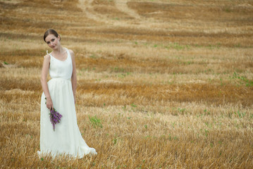  woman in field