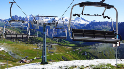 Dolomites mountain in the Italian Alps.