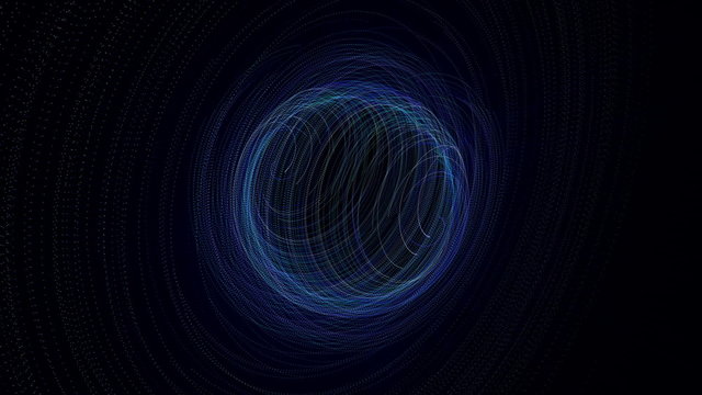 Futuristic technology video - object and lights &ndash; loop HD 1080p