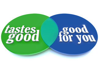 Tastes Good Healthy Food Venn Diagram