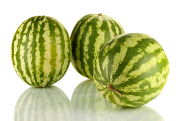 juicy watermelons isolated on white