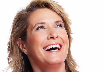 Happy senior woman.