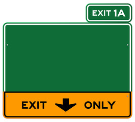Exit Only Sign