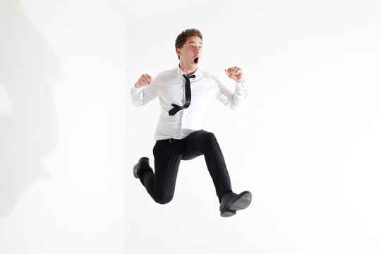 Homme en pleine euphorie