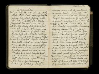 Fototapeta premium World War One Soldier's Diary Pages