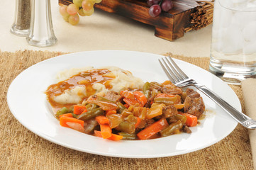 Pot roast and potatoes