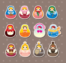 Russian dolls stickers