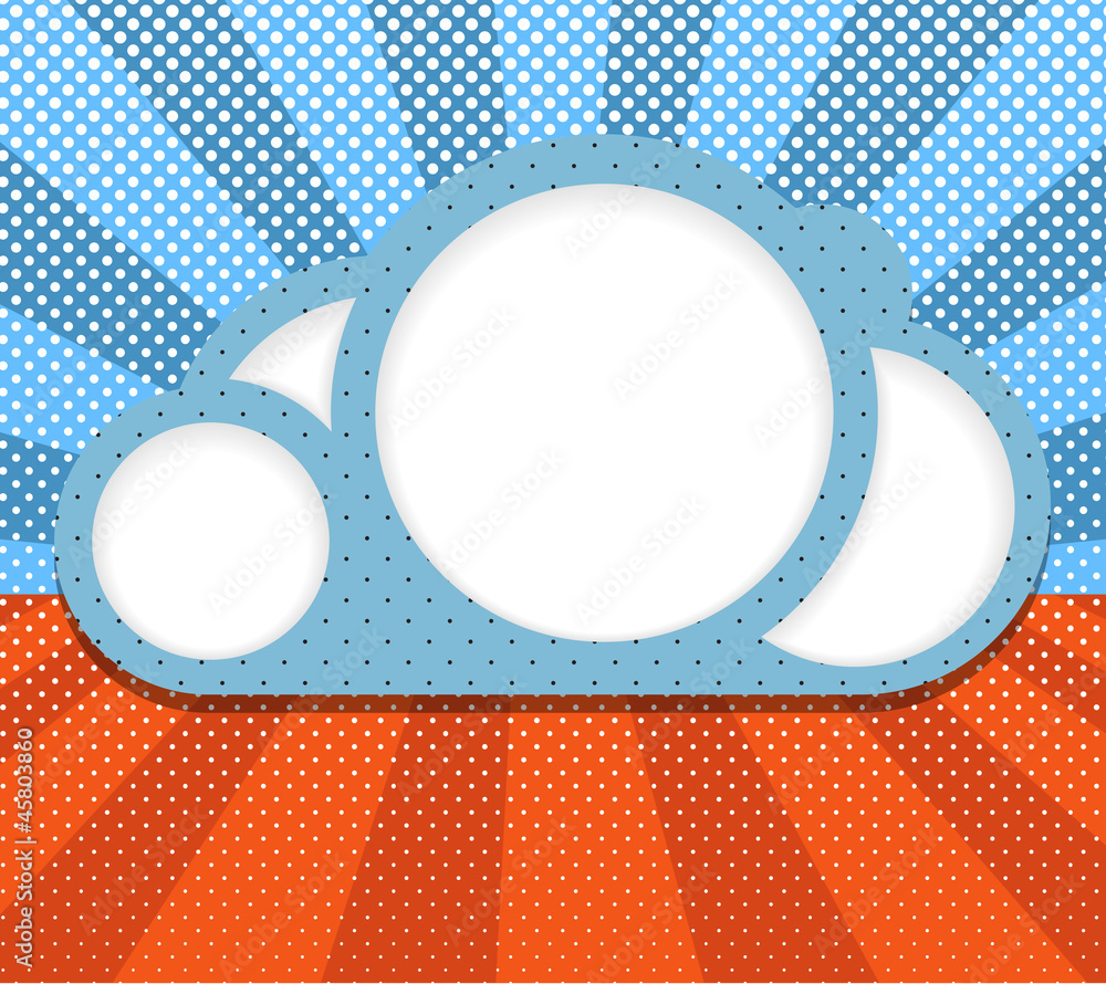 Poster abstract clouds. template for a text
