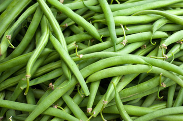 Green beans Fresh green beans from an open market