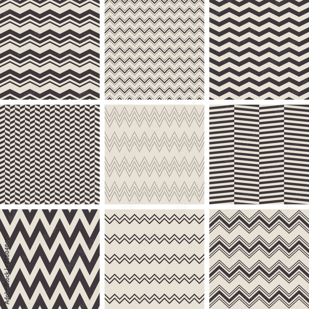 Aufkleber seamless zig zag patterns