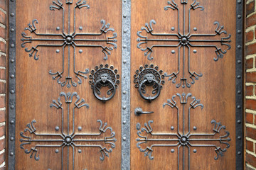 Detail einer Tür des Altstädtischen Rathauses in Brandenburg a.d