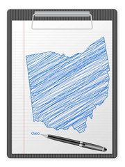 clipboard Ohio map