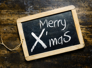 Merry Xmas chalkboard greeting