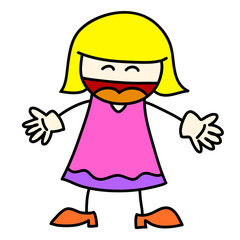 Hand writing  cartoon .