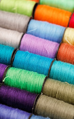 bobbins of lurex thread