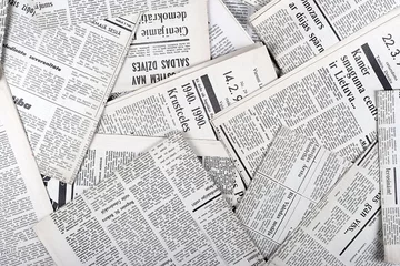 Foto auf Acrylglas Zeitungen Hintergrund der alten Vintage-Zeitungen