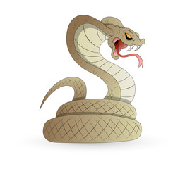 Naklejka premium Scary Snake Vector
