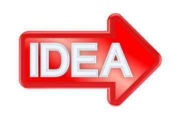 Red arrow with a word IDEA.
