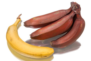 Yellow and red bananas
