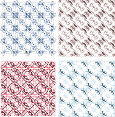 Fototapeta premium Seamless delicate veil-like pattern. Paper textured background