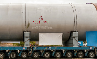 Transporting mega installation to refinery