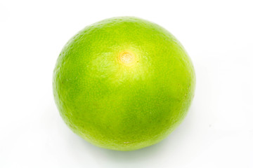 Fresh ripe lime. Isolated on white background