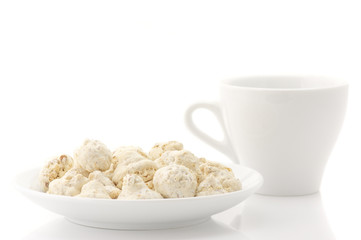 Almond cookies and cup