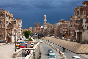 Streets of Sana city, Yemen