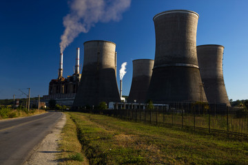 Fototapeta premium Big pollution source: the coal power stations
