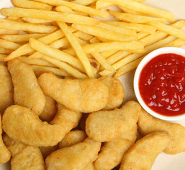 Chicken Nuggets with Fries