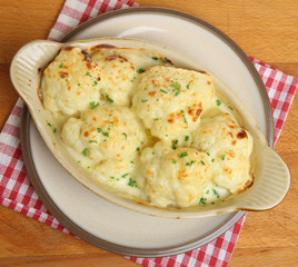 Cauliflower Cheese in Serving Dish