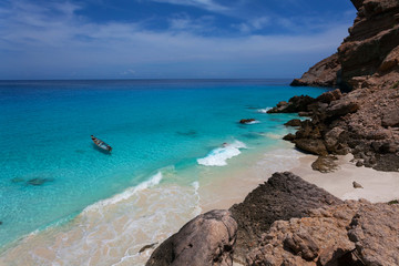 Clear sea and rocks