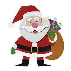 Santa claus recycled papercraft.